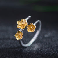 (RR26) Charmig blomma - Inspirerad ring i sterlingsilver