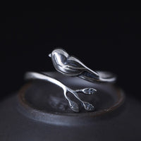 Sterling silver bird ring(JZ12135)