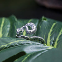 Sterling silver snake ring (JZ12505)