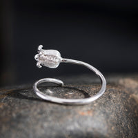 Sterling silver flower ring(JZ12519)