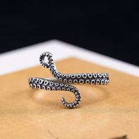 Sterling Silver Octopus Ring (JZ12466)