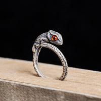 Sterling Silver Lizard Ring (DARK3202)