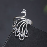 Sterling silver peacock ring（JZ12088-1）
