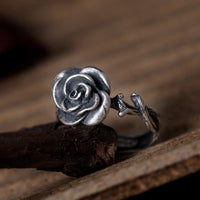 Sterling silver rose ring（JZ12138）
