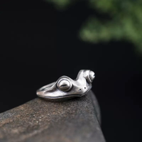 Sterling silver frog ring（JZ12471）