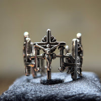 Gothic Silver Crucifix Ring（R04/10）