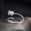Sterling silver flower ring（JZ12519）