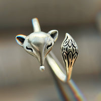 Sterling silver fox ring（JZ12412）