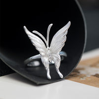 Sterling silver butterfly ring（JZ12516）